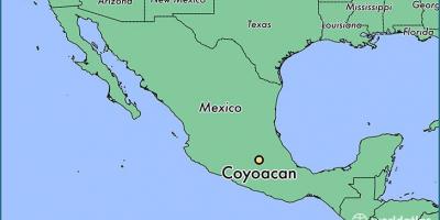 Coyoacan மெக்ஸிக்கோ நகரம் வரைபடம்