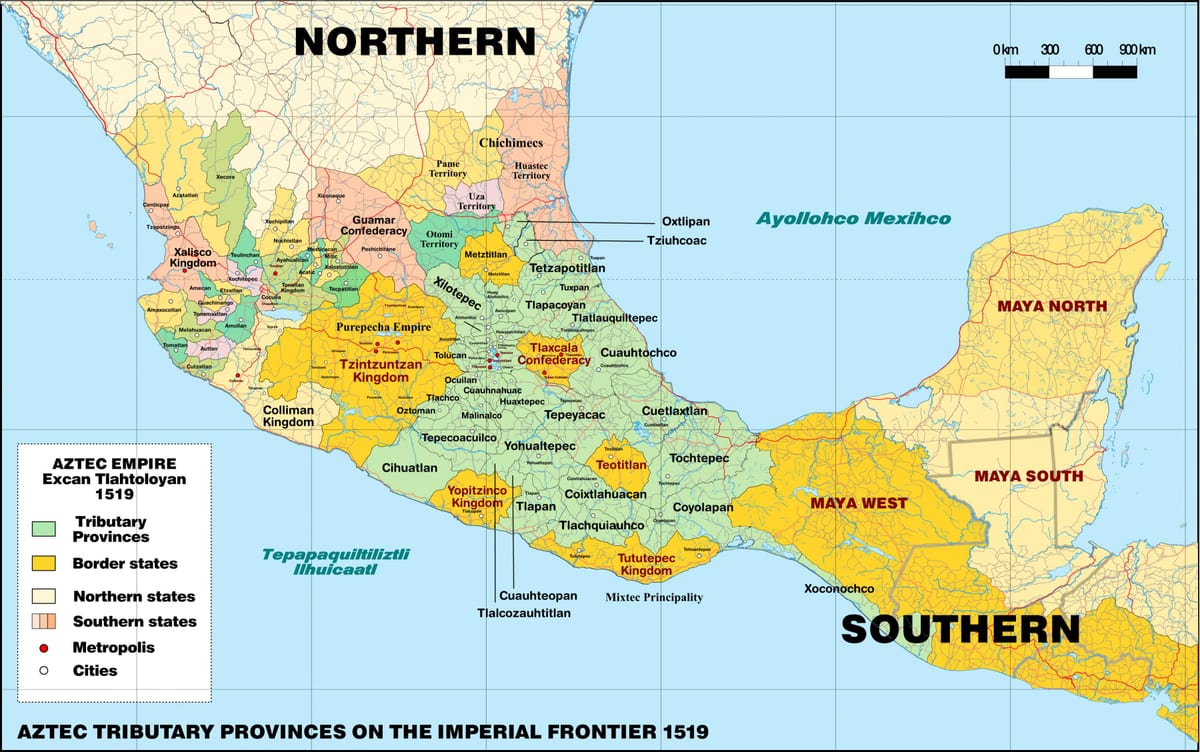 tenochtitlan மெக்ஸிக்கோ வரைபடம்