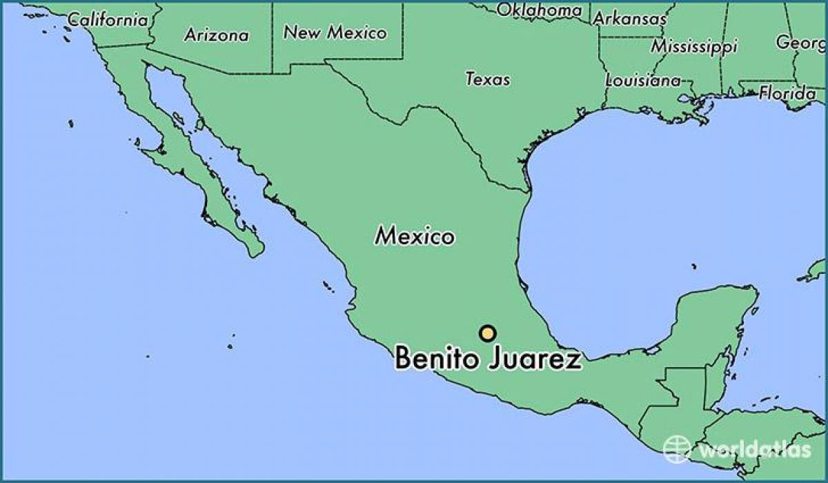 benito juarez-மெக்ஸிகோ வரைபடம்