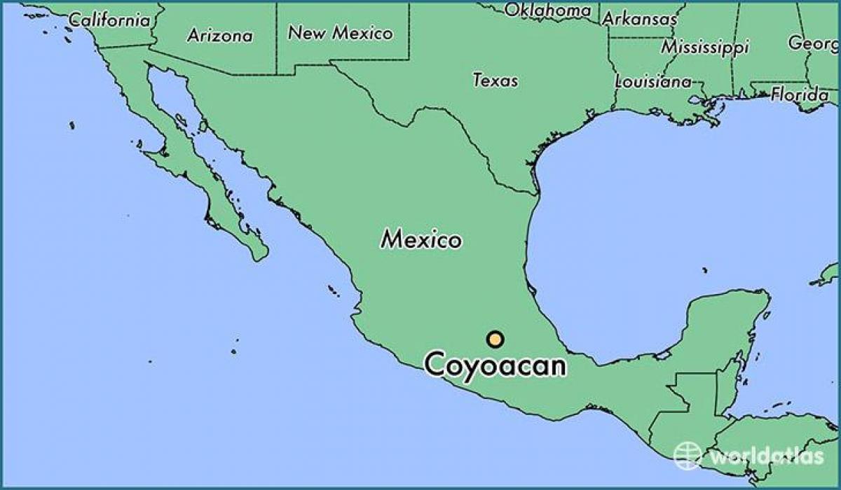 coyoacan மெக்ஸிக்கோ நகரம் வரைபடம்
