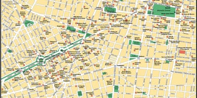 வரைபடம் மெக்ஸிக்கோ நகரம் வட்டி புள்ளிகள்