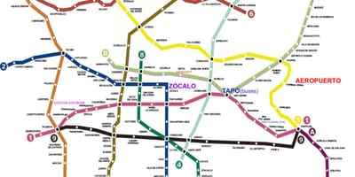 மெக்ஸிக்கோ சிட்டி ரயில் வரைபடம்