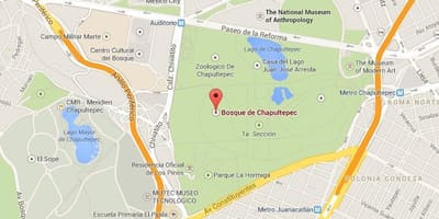 Chapultepec பூங்கா வரைபடம்